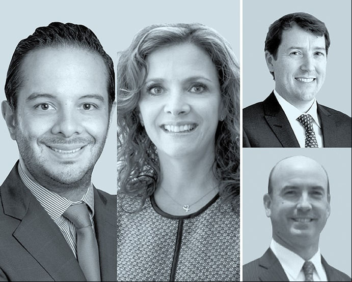 Daniel Morán Salgado y Rosa Elena Coto García, de Gonzalez Calvillo, Marco Moreno Hueyo, de Tavarone, Roveli, Salim & Miani (arriba a la derecha)y Martin Mengelle, de UnitedLex (abajo a la derecha)