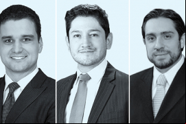  Daniel Dzioba, de Carmigniani Pérez Abogados; José Carlos Bernal Rivera, de Aguilar Castillo Love, y Juan Manuel Cordero, de Consortium Legal  