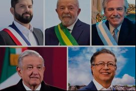 Gabriel Boric (Chile); Luiz Inácio Lula da Silva (Brasil); Alberto Fernández (Argentina); Andrés Manuel López Obrador (México) y Gustavo Petro (Colombia)./ Fotos oficiales.