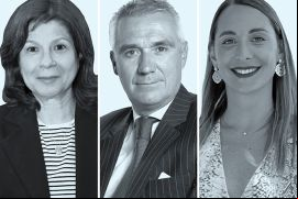 Adriana Esper, Carlos Molina y Valentina Morales