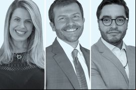 Carolina Mayer Spina, de Raupp Moreira Advogados; Juan Pablo Moyano García, de DLA Piper - México (izquierda), y Pedro Simões, de Veirano Advogados.