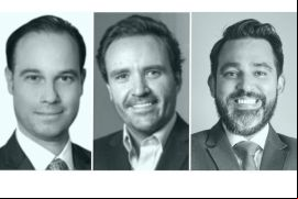 Caio Campello de Menezes, de Linklaters Brasil (izquierda); Francisco Palmero, de Nader, Hayaux & Goebel (centro), y Luis Miguel Manrique, de Diez Canseco Abogados.