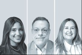 María Camila Aponte, de Holland & Knight.jpg (izquierda); Emerson, de Pieri, de Davi Tangerino Advogados, y Mariana pereira, de Orienta Legal.