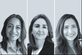 Anahí Serrano, de Cannizzo (izquierda); Mónica Arias Madrigal, de Consortium Legal - Costa Rica (centro), y Mariane Kondo, de Demarest Advogados.