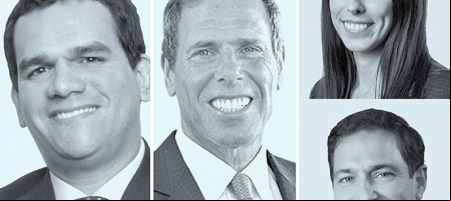 Luis Ernesto Marín, de Porto Legal (izquierda); Nathan M. Eisler, de Greenberg Traurig (centro) y Agustina M. Ranieri (arriba a la derecha) y Francisco Abeal (abajo a la derecha), de Marval O'Farrell Mairal
