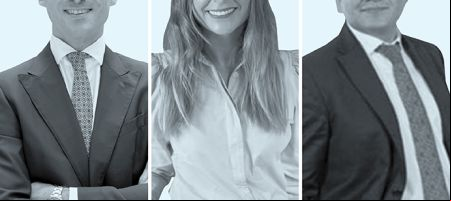 Felipe Vázquez Acedo, de Pérez-Llorca (izquierda); Francisca Frazani, de DLA Piper - Chile, y Héctor G. González, de Ontier - México.