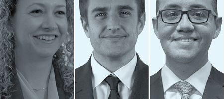 Rosa Ertze, de Withers; Joaquin Eppens Echagüe, de DLA Piper - Argentina (centro) y Carlos Monteza, de Cuatrecasas - Perú.