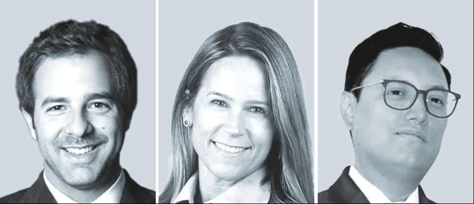 Rodrigo Avendaño, de ROEH Law & Tax (izquierda); Daniela García Belaunde, de Philippi Prietocarrizosa Ferrero DU & Uría - Perú, Andrés Chugá Porras, de Flor Bustamante Pizarro & Hurtado (FBPH).