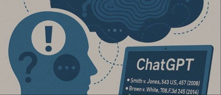 El derecho nos está dando la medida real del problema de las alucinaciones, y las firmas en Latinoamérica tienen que tomar nota de ello / Midjourney.
